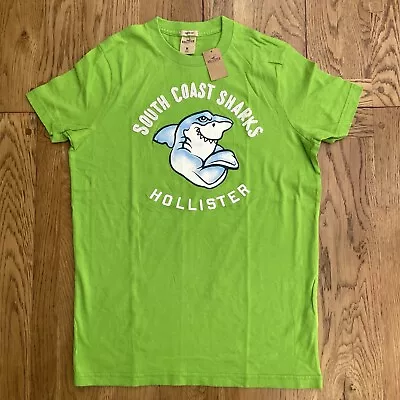 Buy Hollister Tee • South Coast Shark • T-Shirt • Lime Green • Medium • BNWT • 19.50£