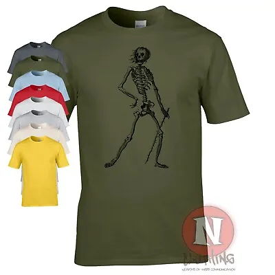 Buy Gentleman Skeleton T-shirt Halloween Scary Cult Retro Tee • 12.99£