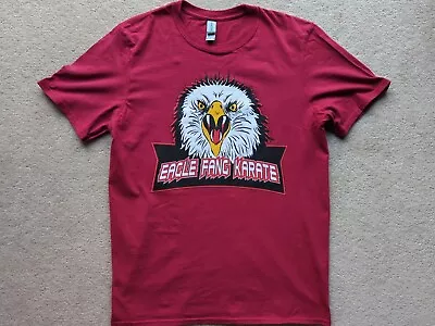 Buy Cobra Kai Eagle Fang Karate T Shirt Red Size Medium • 7.15£