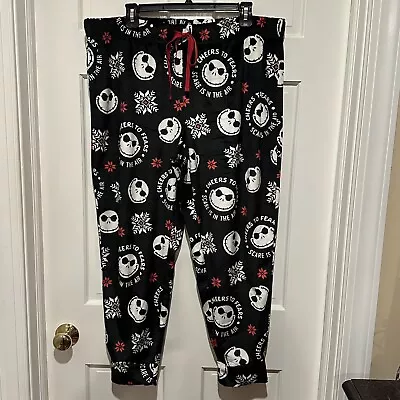 Buy Disney Stitch Tim Burton Nightmare Before Christmas PJ Pants Black Red XL(16/18) • 5.63£