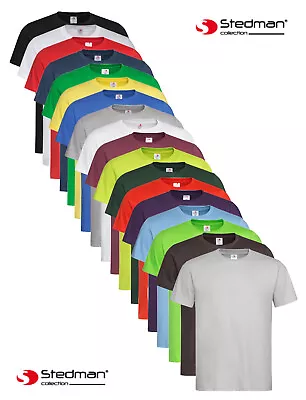Buy 3-Pack Of Stedman Classic 100% Cotton Mens Mans Plain Tshirts Tees Tee T-Shirts • 18.99£