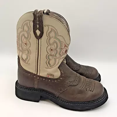 Buy Justin  Gypsy L9924 Cowboy Boots Women's 7  Brown Cowhide Italian Cream 8  Shaft • 52.97£