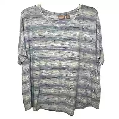 Buy Chico’s Women’s Size 3/XL Striped Boxy Dolman Sleeve Comfy Cotton T-Shirt O • 20.90£