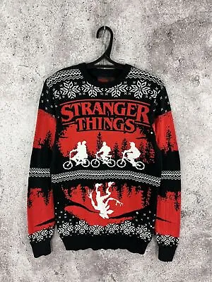 Buy Stranger Things Christmas Sweater Full Print Logo  Size Small S • 26.14£