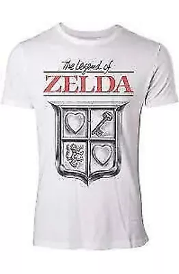 Buy The Legend Of Zelda Game Cover T-Shirt White Medium Official Nintendo Merch BNIP • 12.95£