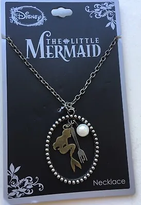Buy Disney's The Little Mermaid Necklace Brand New (Ariel, Fork And Faux Pearl) • 14.45£