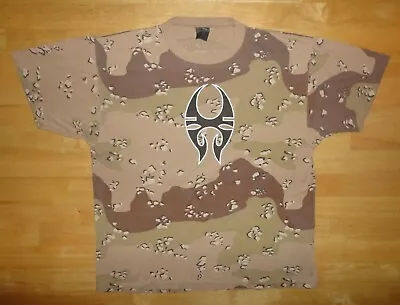 Buy Vintage 1999 Soulfly World Noise Camo Camouflage Shirt - Adult Size Max Cavalera • 234.52£