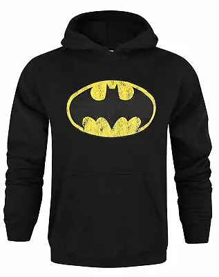 Buy Batman Distressed Logo Black Men's Hoodie • 24.99£