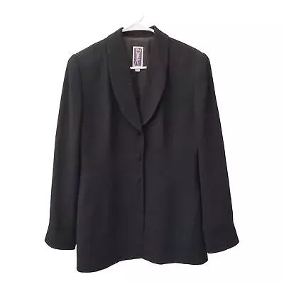 Buy Z By Zelda Vintage Black Button Front Jacket Size 10 • 33.07£