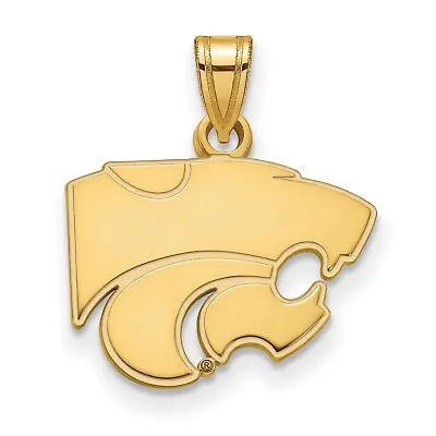 Buy 14k Yellow Gold Kansas State University Wildcats School Mascot Head Pendant • 298.61£
