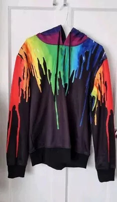 Buy Zoyeudo Rainbow Paint Hoodie Size L • 4.99£