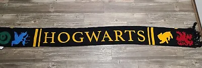 Buy Harry Potter Hogwarts House Varsity Crest Knit Scarf Front & Back Print 7.5×80  • 21.11£