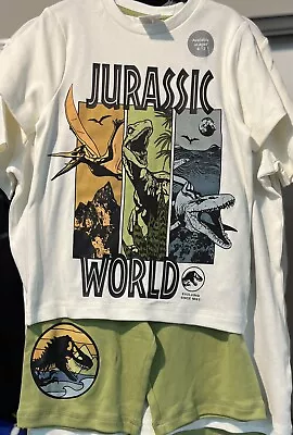 Buy Jurassic World Boys Shorts Pyjama Set Ages 4-12 Years • 21.99£