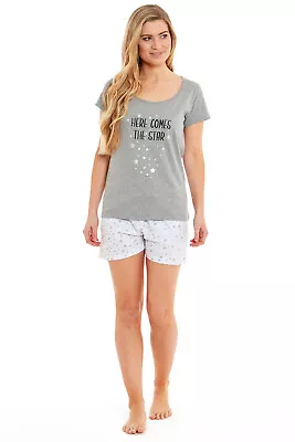 Buy Ladies Shorty Pyjamas Short Sleeve Set Nightwear Pjs Loungewear Cotton Size 8-22 • 9.99£