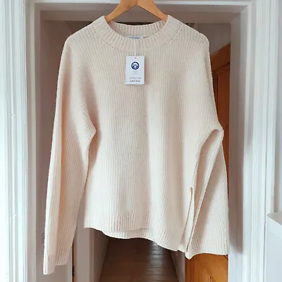 Buy Other Stories Jumper Knit Sweater Wool Yak Blend Asymmetric Ribbed M Cream • 62.10£