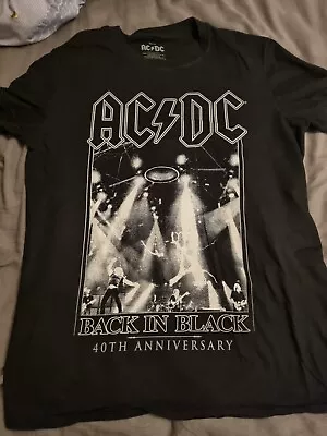 Buy Mens AC/DC Back In Black T Shirt - Size Medium • 20£