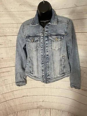 Buy Hollister Women's Denim Jean Jacket Blue Full Zip Size S • 18.94£