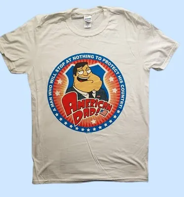 Buy American Dad Stan Smith T-Shirt Mens Unisex Medium Graphic Print Gildan Softsyle • 9.99£