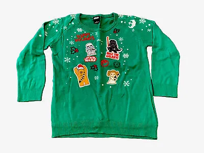 Buy Star Wars Christmas Holiday Sweater Youth Kids Size XL Death Vader Chewy Leia • 7.10£