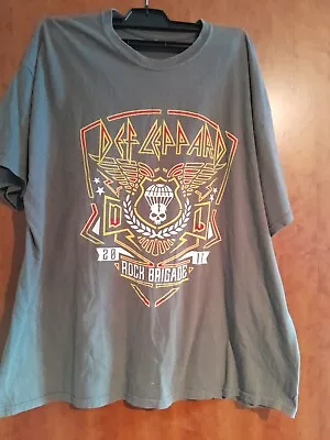 Buy Def Leppard Rock Brigade Adult XL 2018 Tour Double Sided Band T Shirt • 20£