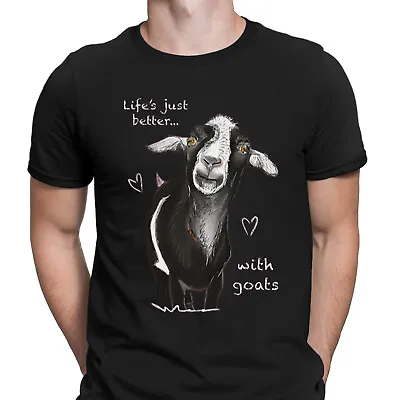Buy Lifes Just Better With Goats Lover Funny Gift Vintage Mens T-Shirts Tee Top #D • 9.99£