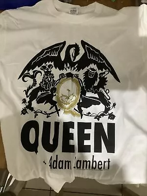 Buy Queen + Adam Lambert Tour 2015 Tour Official T Shirt • 10£