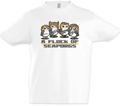 Buy A Flock Of Seaporgs Kids Boys T-Shirt Star Porg Porgs Fun Wars Band Music • 17.99£
