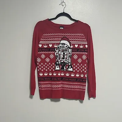 Buy Star Wars R2D2 Ugly Christmas Sweater Womens Side Medium Christmas Lights  • 26.99£