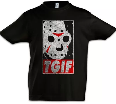 Buy 13th Friday Kids Boys T-Shirt The Jason Blood Halloween 13th Fun Thank God • 18.99£
