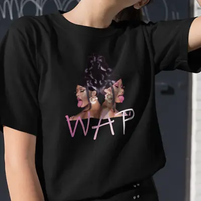 Buy WAP Cardi-b Megan Three Stallion T Shirt Top - Unofficial DTG 100% Cotton Tee  • 9.95£
