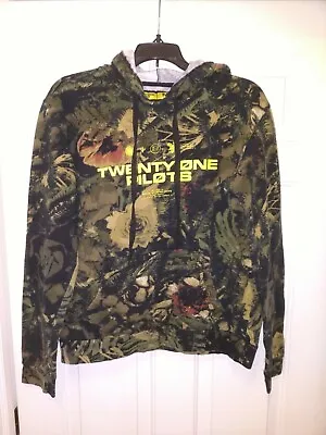 Buy Twenty One Pilots Band Concert Tour Hooded Sweatshirt Women's Medium Green • 17.48£