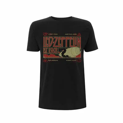 Buy Led Zeppelin T Shirt & Smoke Est 1968 Officially Licensed Black Rock Band Tee • 15.94£