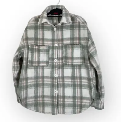 Buy Misspap Jacket Overshirt Womens UK6 Checked Shacket Oversized Baggy Brushed Wool • 12.99£