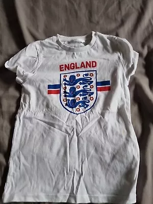 Buy Boys White M&S  England  T Shirt Size 4-5 Years • 2£