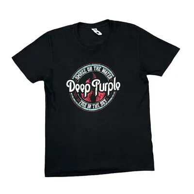Buy DEEP PURPLE Smoke On The Water Hard Rock Band T-Shirt Large Medium Black • 12£