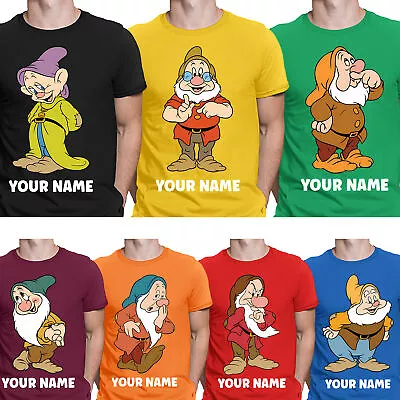 Buy Personalised Seven 7 Dwarfs Snow White Happy Costume Funny Mens T-Shirts #UJG • 9.99£