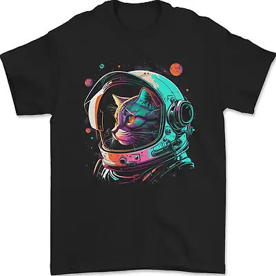 Buy An Astronaut Cat In Outer Space Mens T-Shirt 100% Cotton • 7.99£
