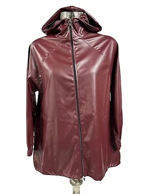 Buy BIG PARK Jacket Size UK 8 Burgundy Faux Leather Womens Coat NEW EU36 RRP £39 • 21.99£