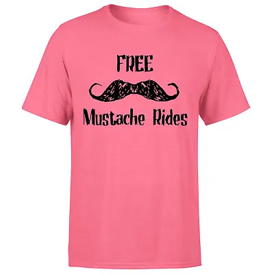 Buy Free Mustache Rides Mens T Shirt Humor Funny Adults Short Sleeve Tee Top • 9.99£