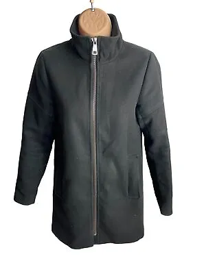 Buy Womens Jacqueline De Yong Smart Long Mac Pea Coat Jacket Size Xs Extra Small • 19.99£