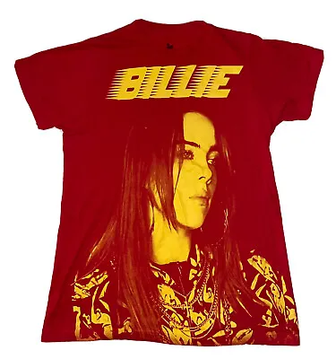Buy Womens XS Billie Eilish World Tour Authentic Merch Red Shirt 2020 Lash Music  • 7.71£