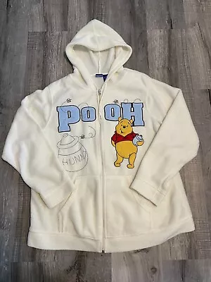 Buy Disney Winnie The Pooh Fleece Hoodie Zip-up Jacket Women’s Size 1XL • 21.59£