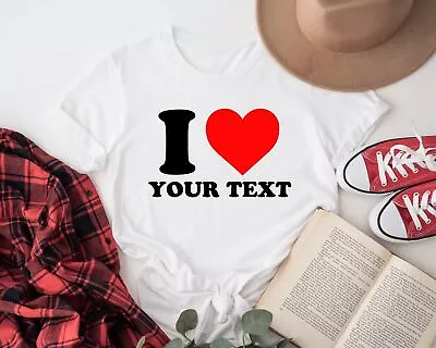 Buy Personalised I Love T-Shirt Custom Name Text Party Gig Men Women Kids T Shirt • 9.99£