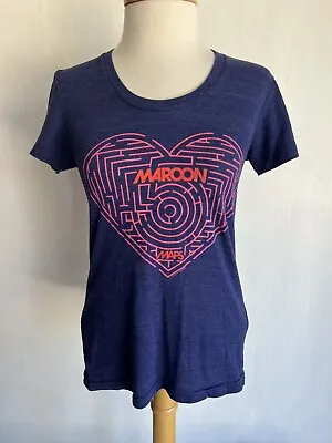 Buy MAROON 5 (2014) Official Women's  Maps  Adam Levine Rock Band T-Shirt Size Small • 17.95£