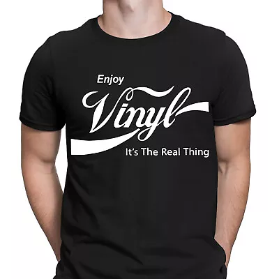 Buy Enjoy Vinyl Funny Parody Mash Up Dj Turntable Music Retro Mens T-Shirts Top #NED • 9.99£