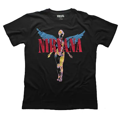 Buy Nirvana T Shirt In Utero OFFICIAL Angelic Kurt Cobain Black Grunge New S-5XL • 14.92£