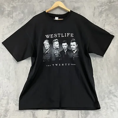 Buy WestLife The Twenty Tour T-Shirt UK Tour Black Unisex Size XXL • 15.99£