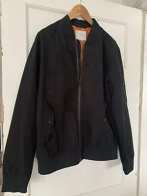 Buy Men’s Jack Jones Black Bomber Jacket Size L • 7.99£