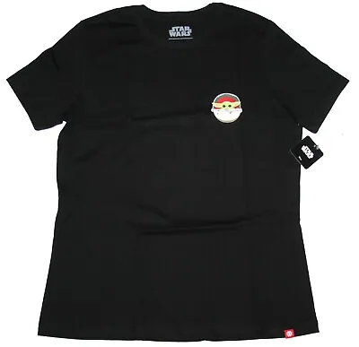 Buy Star Wars X Element Mandalorian The Child Women's T-Shirt Baby Yoda Size M Black • 18.94£