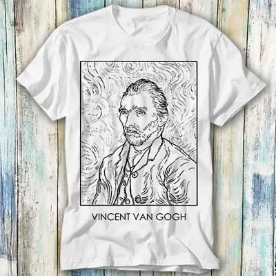 Buy Vincent Van Gogh Self Portrait One Line T Shirt Meme Gift Top Tee Unisex 1383 • 6.35£